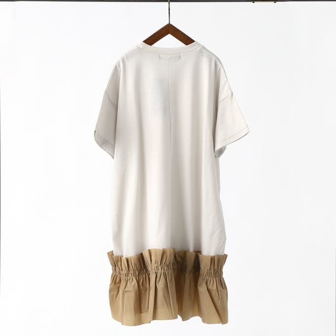 NUNUFORME ヌヌフォルム<br>ロー切替フリルワンピース<br>35-nf21-969-500