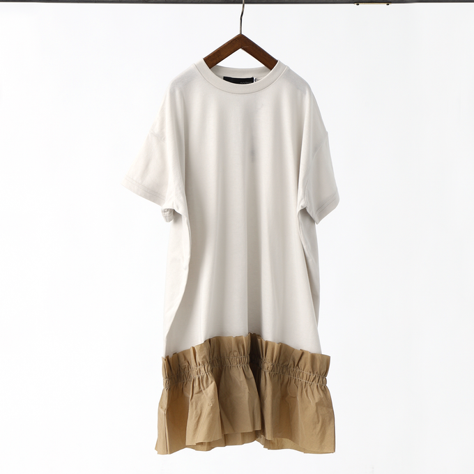 NUNUFORME ヌヌフォルム<br>ロー切替フリルワンピース<br>35-nf21-969-500