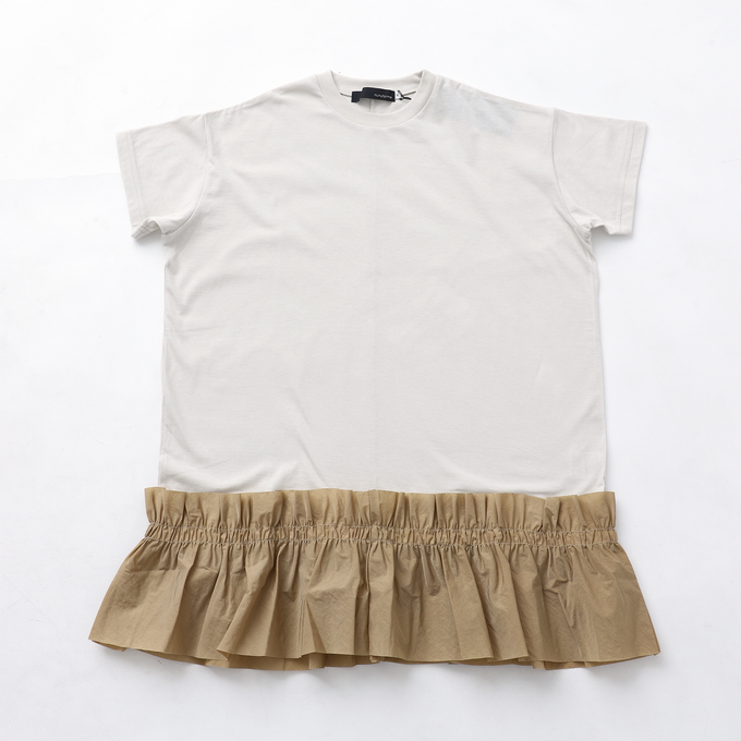 NUNUFORME ヌヌフォルム<br>ロー切替フリルワンピース<br>35-nf21-969-500