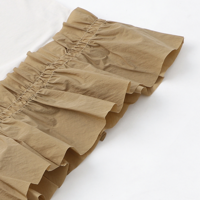 NUNUFORME ヌヌフォルム<br>ロー切替フリルワンピース<br>35-nf21-969-500