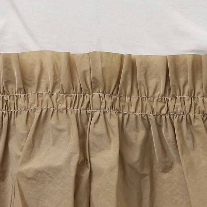 NUNUFORME ヌヌフォルム<br>ロー切替フリルワンピース<br>35-nf21-969-500