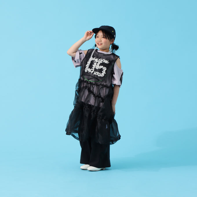 frankygrow フランキーグロウ<br>NUMBER  EMBROIDERY TULLE DRESS<br>24SOP-253