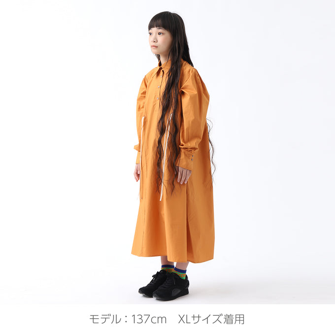 〈残りS(95~100㎝ 2/3Y)のみ〉NUNUFORME ヌヌフォルム<br>サイドドローストリングワンピース<br>07-nf20-465-018