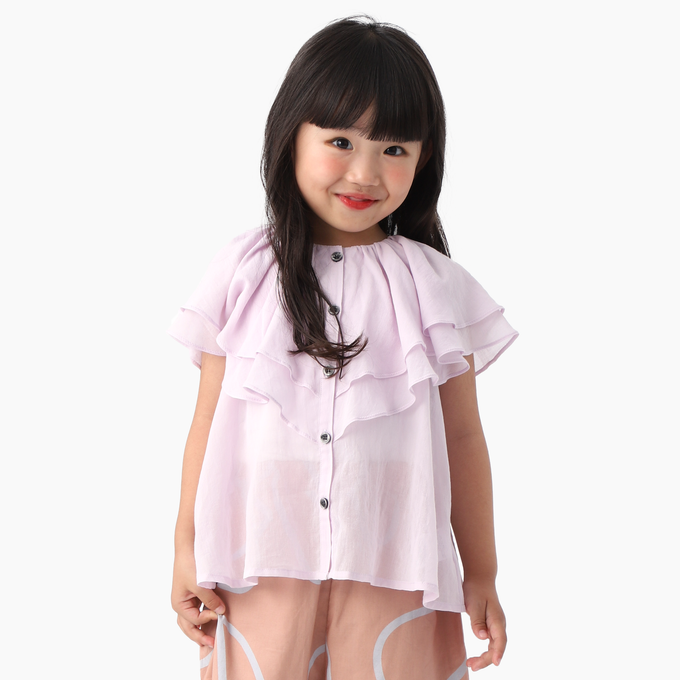 WINPIE ウィンピー<br>24WPコットンシフォンカープカラーブラウス<br>K42552