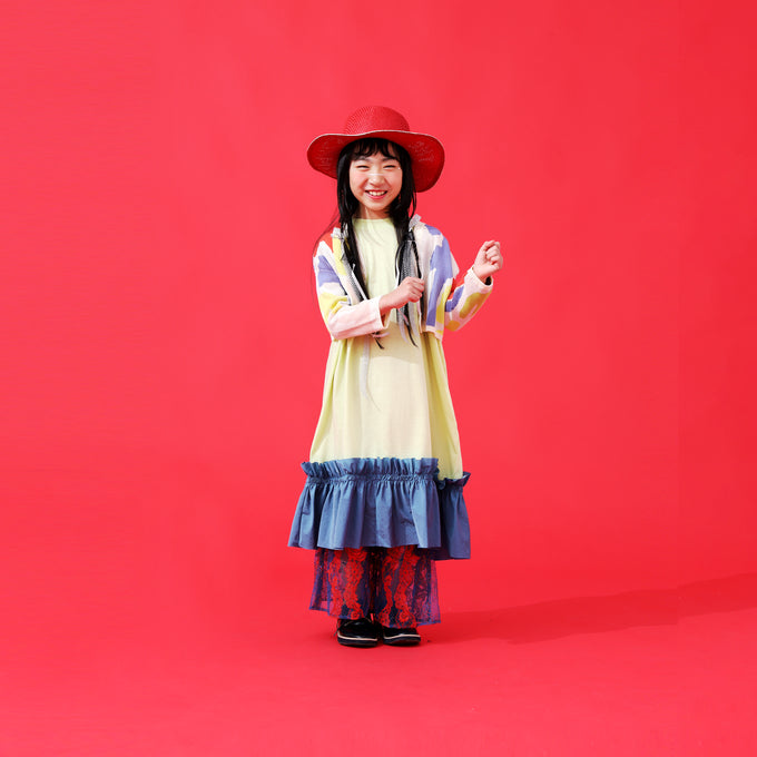 NUNUFORME ヌヌフォルム<br>ロー切替フリルワンピース<br>35-nf21-969-500