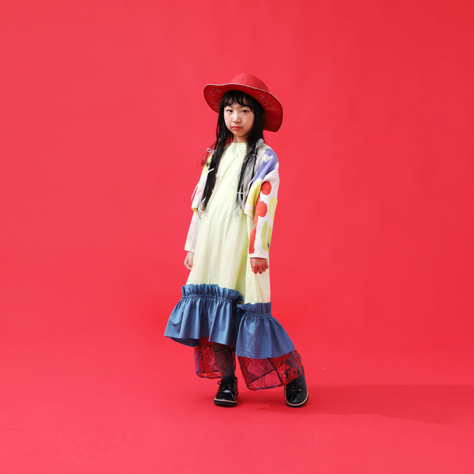 NUNUFORME ヌヌフォルム<br>ロー切替フリルワンピース<br>35-nf21-969-500