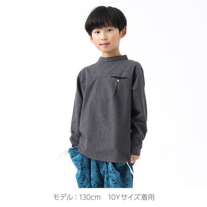 Popelin ポペリン<br>ハイネックフランネルシャツ<br>Mod.17.3