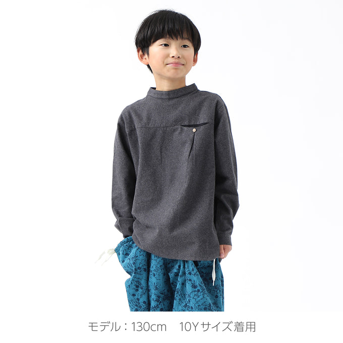 Popelin ポペリン<br>ハイネックフランネルシャツ<br>Mod.17.3