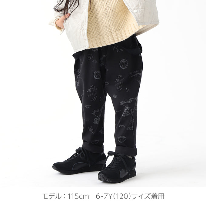 eLfinFolk エルフィンフォルク<br>AuRora tarina printed Suspenders pants<br>elf-232F04