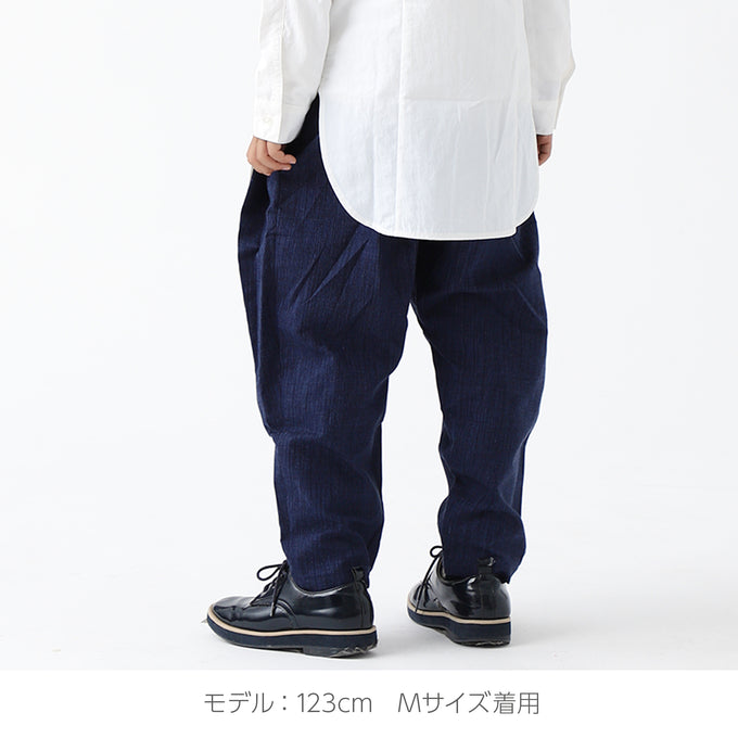 PARK MADE IN KYOTO<br>Side tuck Pants<br>久留米織引き揃えver. Type1