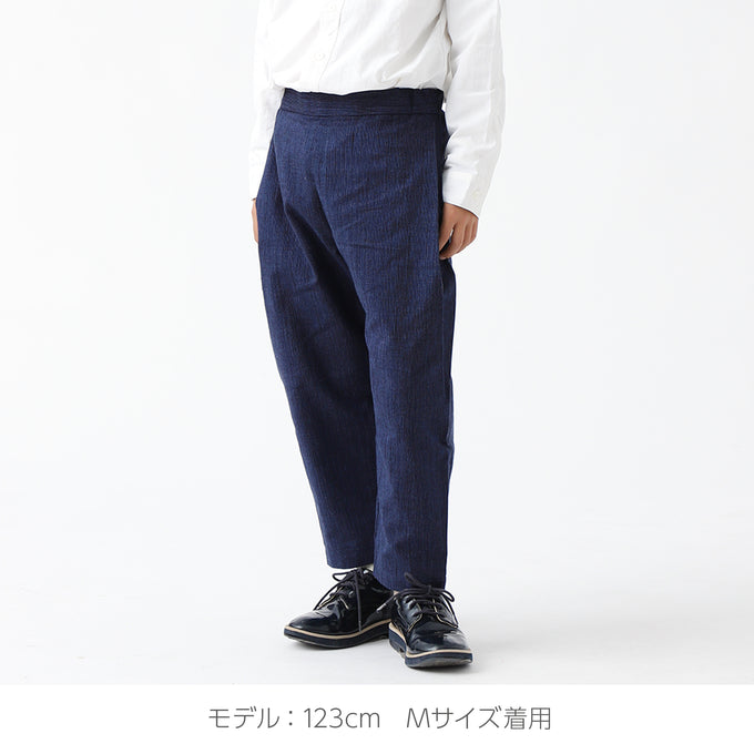 PARK MADE IN KYOTO<br>Side tuck Pants<br>久留米織引き揃えver. Type1