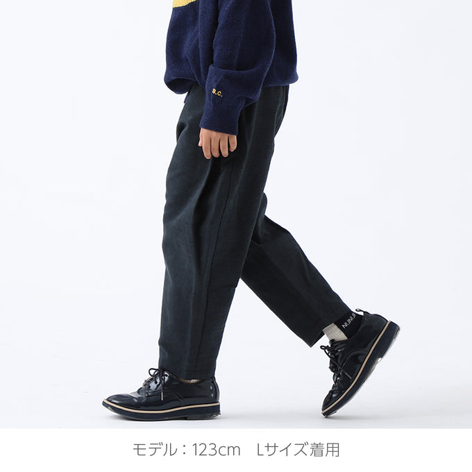 PARK MADE IN KYOTO<br>Side tuck Pants<br>久留米織スラブVer