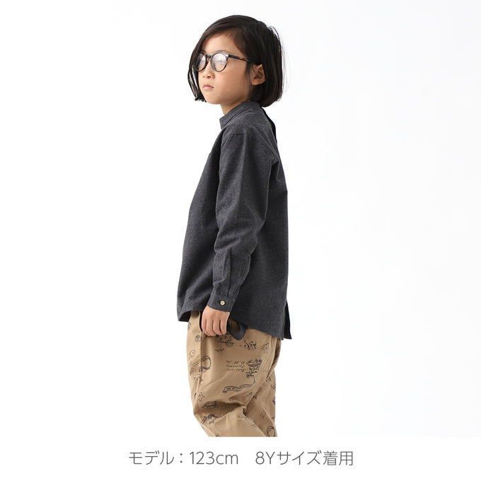 Popelin ポペリン<br>ハイネックフランネルシャツ<br>Mod.17.3