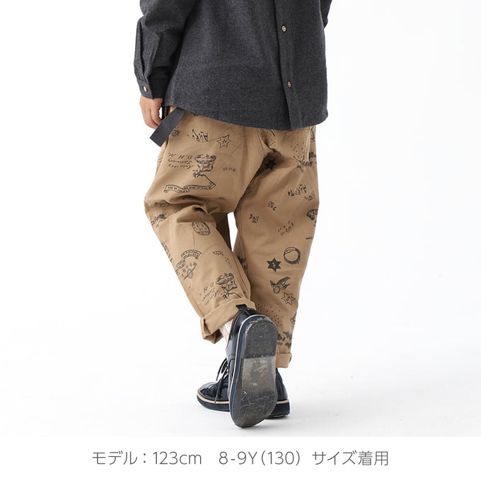 eLfinFolk エルフィンフォルク<br>AuRora tarina printed Suspenders pants<br>elf-232F04