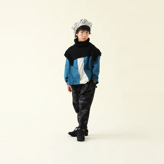 eLfinFolk エルフィンフォルク<br>AuRora tarina printed Suspenders pants<br>elf-232F04