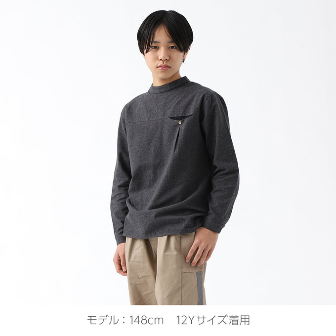 Popelin ポペリン<br>ハイネックフランネルシャツ<br>Mod.17.3