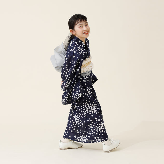 〈BOTTAN セパレート浴衣〉<br>キッズも大人っぽく纏めたい♫PARK MIXコーデ提案♡兵児帯1本セット