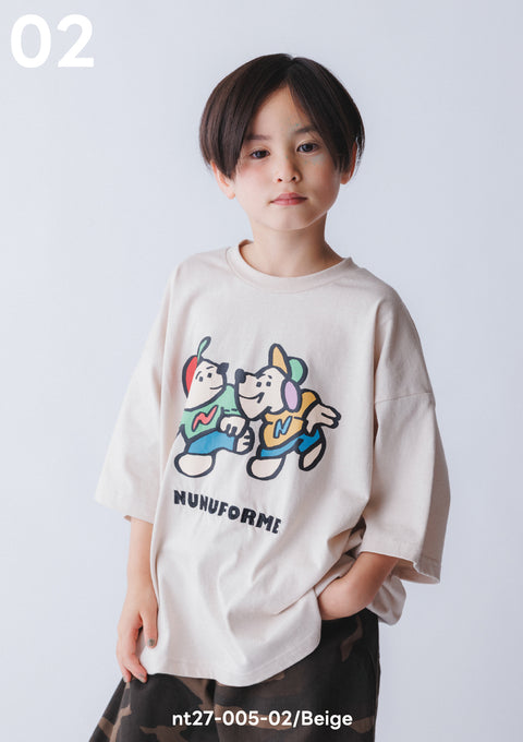 NUNUFORME<br> ヌヌフォルム<br>【27ssご予約 2月入荷予定】<br>2匹のINUINU T<br>nt27-005-02