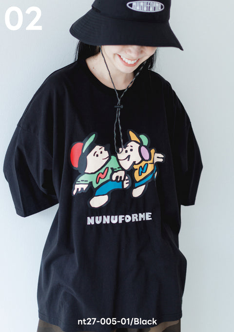 NUNUFORME<br> ヌヌフォルム<br>【27ssご予約 2月入荷予定】<br>2匹のINUINU T<br>nt27-005-02