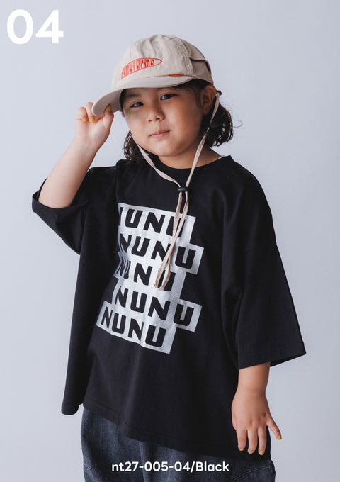 NUNUFORME<br> ヌヌフォルム<br>【27ssご予約 2月入荷予定】<br>ブロックロゴT<br>nt27-005-04