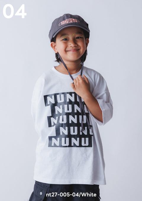 NUNUFORME<br> ヌヌフォルム<br>【27ssご予約 2月入荷予定】<br>ブロックロゴT<br>nt27-005-04