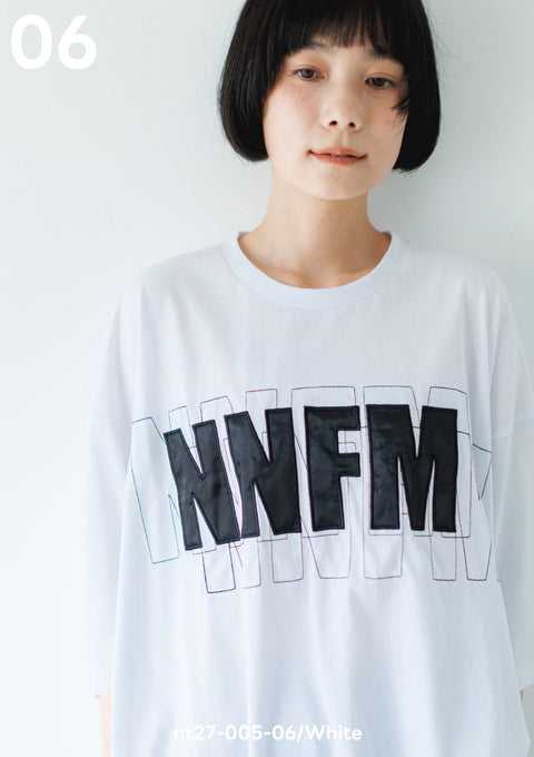 NUNUFORME<br> ヌヌフォルム<br>【27ssご予約 2月入荷予定】<br>パッチワークロゴT<br>nt27-005-06