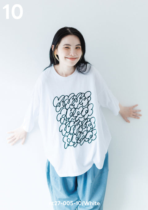 NUNUFORME<br> ヌヌフォルム<br>【27ssご予約 2月入荷予定】<br>フラワーロープ刺繍T<br>nt27-005-10
