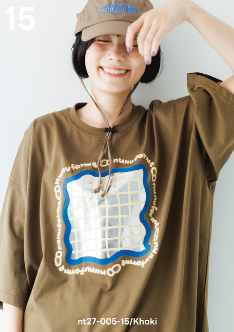 NUNUFORME<br> ヌヌフォルム<br>【27ssご予約 2月入荷予定】<br>inuinuチェックT<br>nt27-005-15