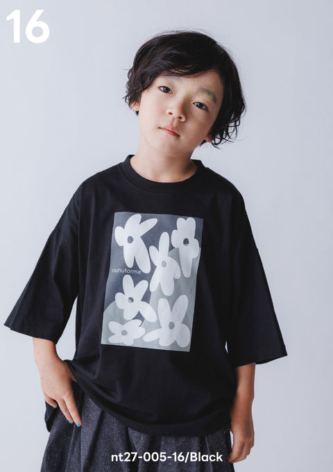 NUNUFORME<br> ヌヌフォルム<br>【27ssご予約 2月入荷予定】<br>フラワーペイントT<br>nt27-005-16