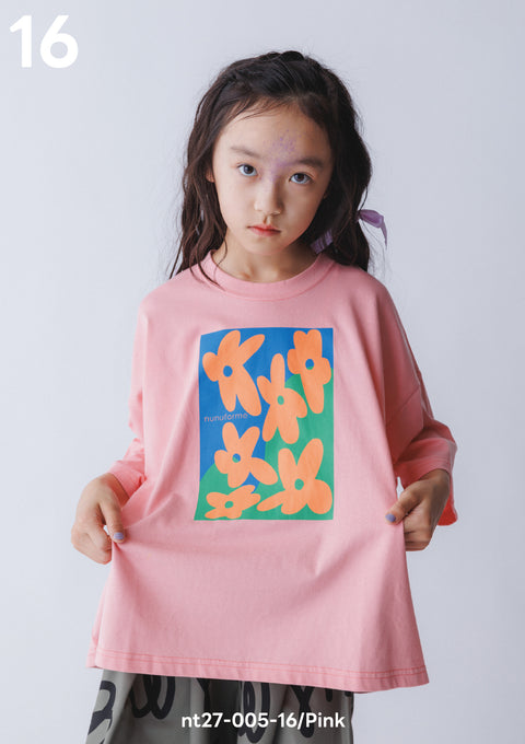 NUNUFORME<br> ヌヌフォルム<br>【27ssご予約 2月入荷予定】<br>フラワーペイントT<br>nt27-005-16