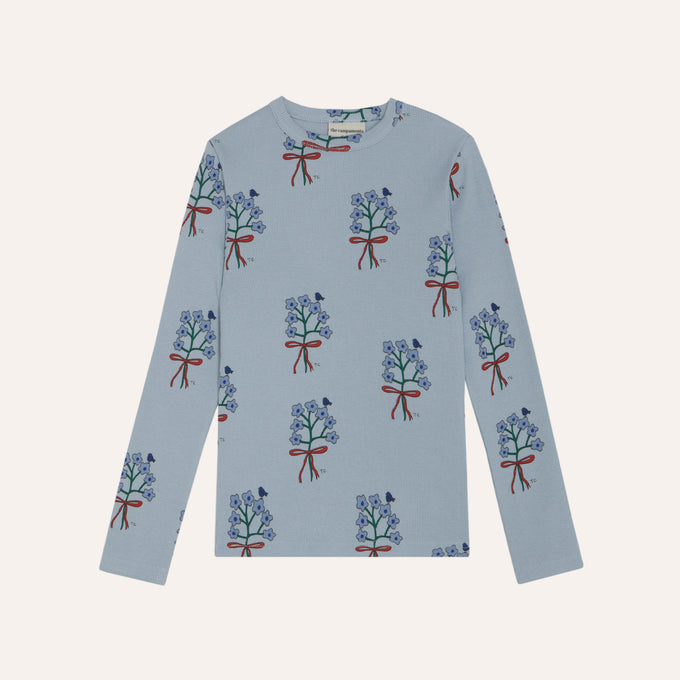 The Campament ザカンパメント <br>Bouquets Light Blue Tshirt<br>TC-AW26-13