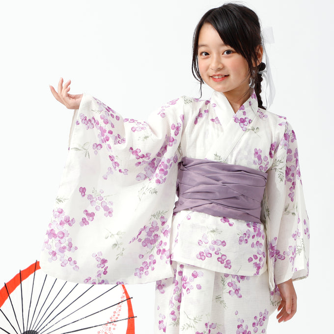 〈BOTTAN セパレート浴衣〉<br>キッズも大人っぽく纏めたい♫PARK MIXコーデ提案♡兵児帯1本セット