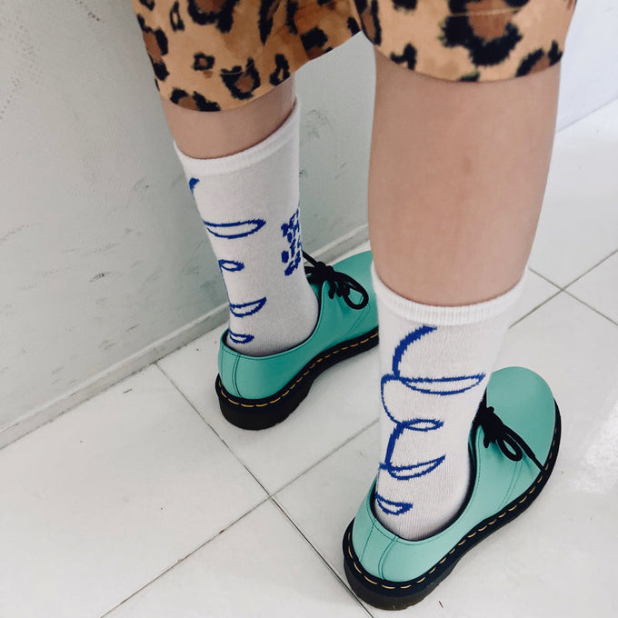 frankygrow<br>フランキーグロウ<br>【26awご予約】<br>CONVEY THE WORDS SOCKS<br>26FWSK-034