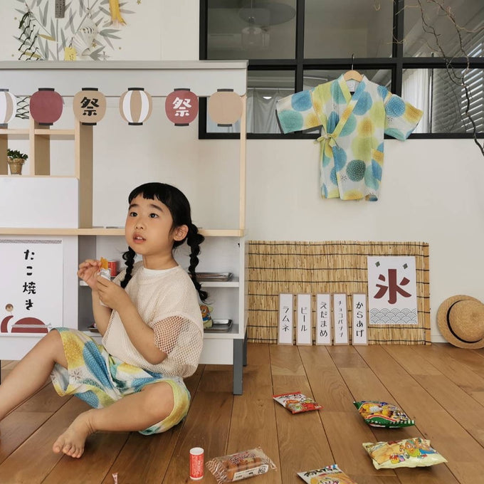 PARK × BOTAN × WA・KKA<br>コラボ 子ども甚平<br>【5/30発売 COCOKIDS magazine掲載商品】