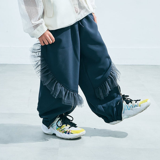 TOBOGGAN<br> トボガン<br>frill zip pants