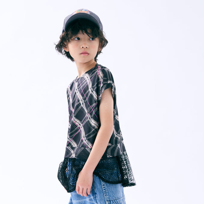TOBOGGAN<br> トボガン<br>sheer half vest
