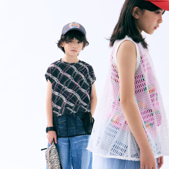 TOBOGGAN<br> トボガン<br>sheer half vest