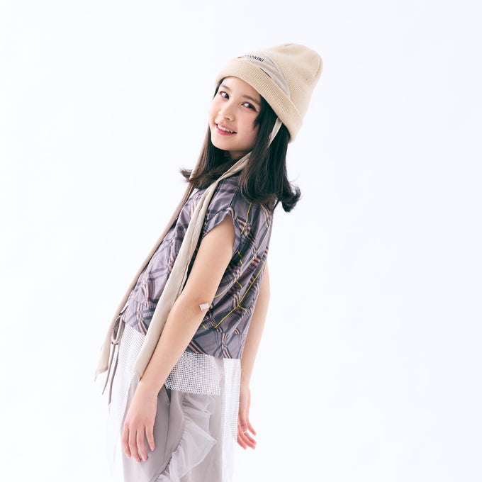 TOBOGGAN<br> トボガン<br>sheer half vest