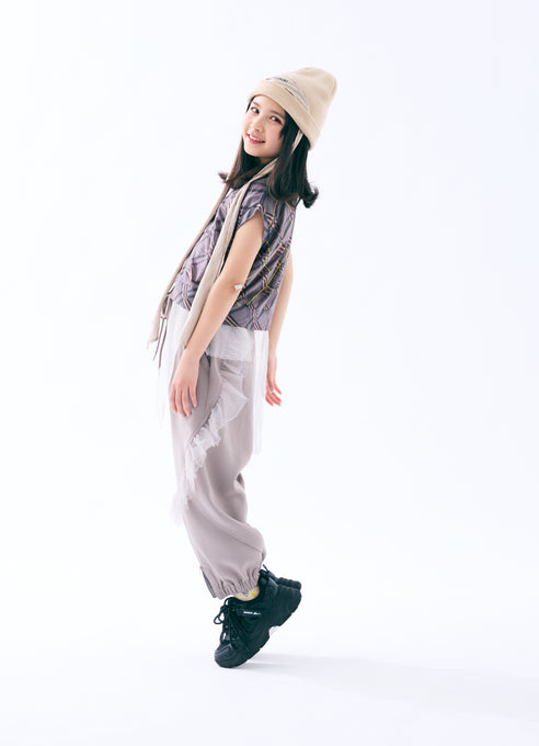 TOBOGGAN<br> トボガン<br>frill zip pants