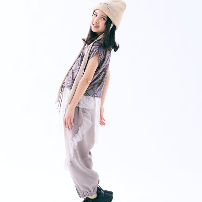 TOBOGGAN<br> トボガン<br>frill zip pants