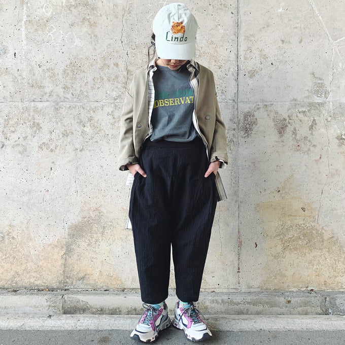 PARK MADE IN KYOTO<br>Side tuck Pants<br>久留米織しじらモデル