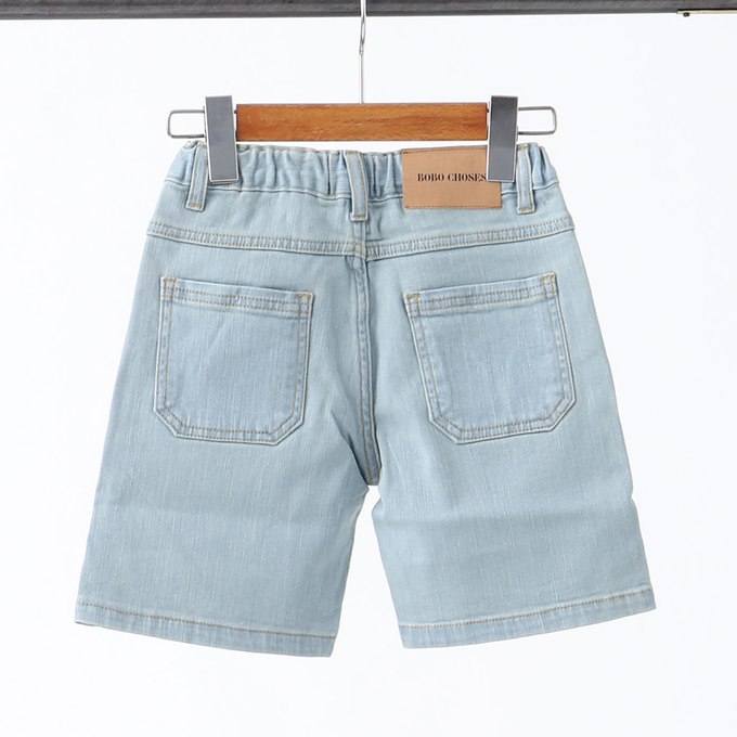 〈残り4-5Yのみ〉BOBOCHOSES ボボショーズ<br>Bobo Choses color block denim bermuda shorts