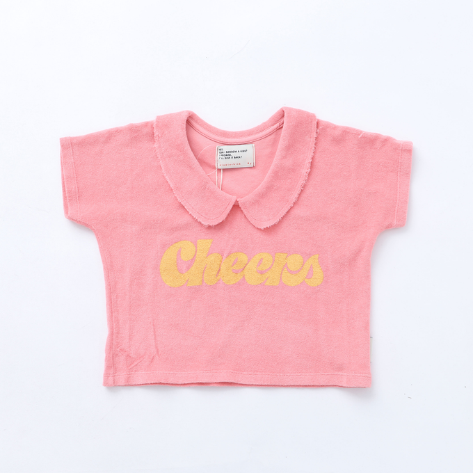 piupiuchic ピウピウチック<br>SS23.JRS2312<br>print ショートトップス ピンク