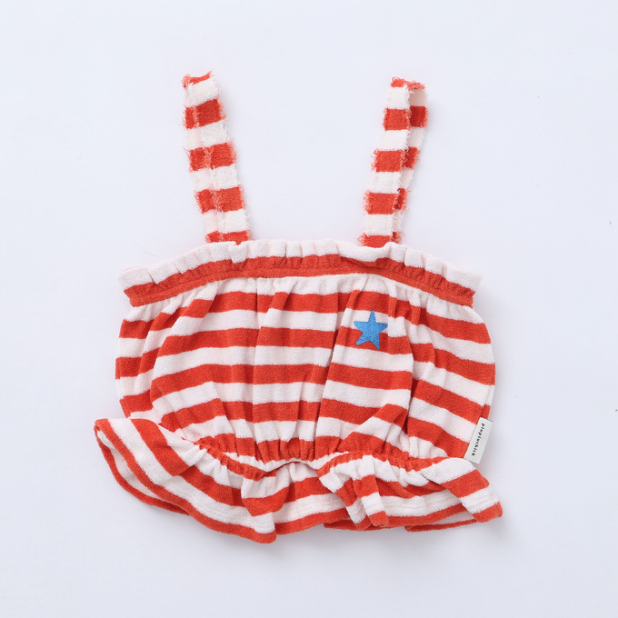 piupiuchic ピウピウチック<br>SS23.JRS2313A<br>stripesパイルビスチェ