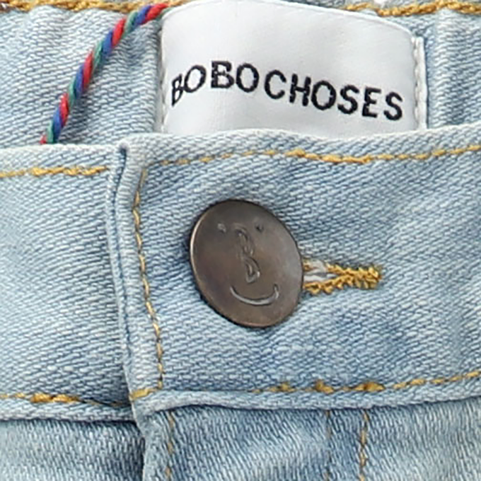 〈残り4-5Yのみ〉BOBOCHOSES ボボショーズ<br>Bobo Choses color block denim bermuda shorts