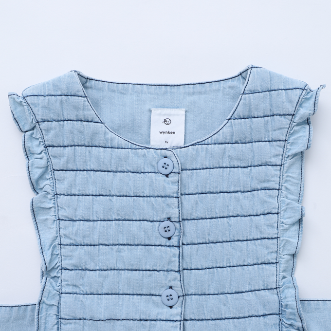 〈残り6Yのみ〉Wynken ウィンケン<br>WK13W61<br>キルティングベスト デニム