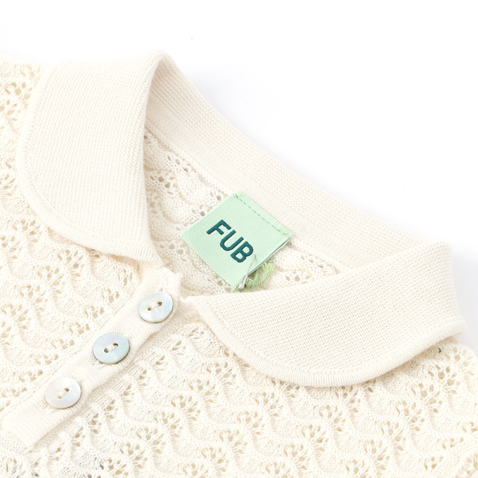 FUBファブ<br>カギ編みニットポロ<br>430710451