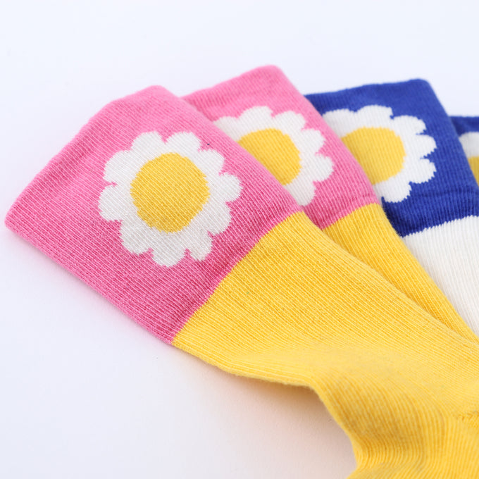 〈残り20/23(12-14cm)のみ〉minirodini<br>2226011700 MR flower socks 3-pack<br>フラワーソックス3p SET