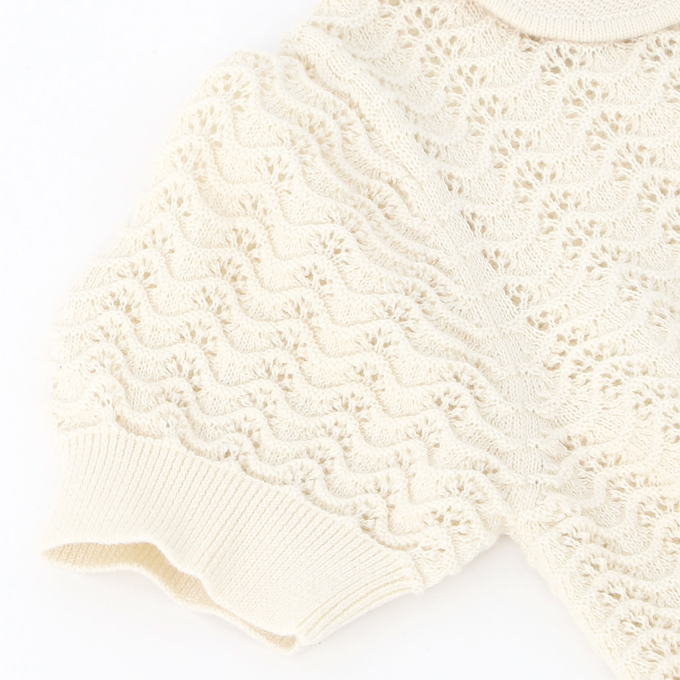 FUBファブ<br>カギ編みニットポロ<br>430710451