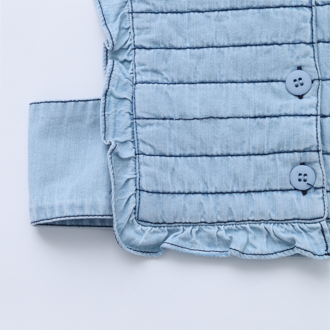 〈残り6Yのみ〉Wynken ウィンケン<br>WK13W61<br>キルティングベスト デニム